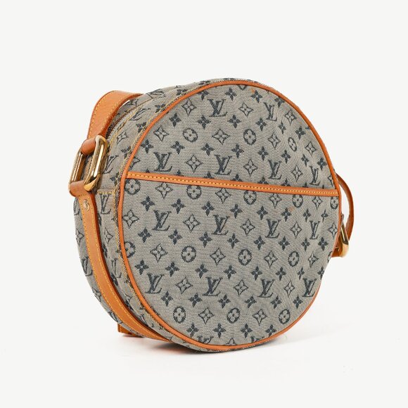 Louis Vuitton Jeanne GM Blue Mini Lin Monogram Canvas Round Crossbody Bag - Picture 2 of 12